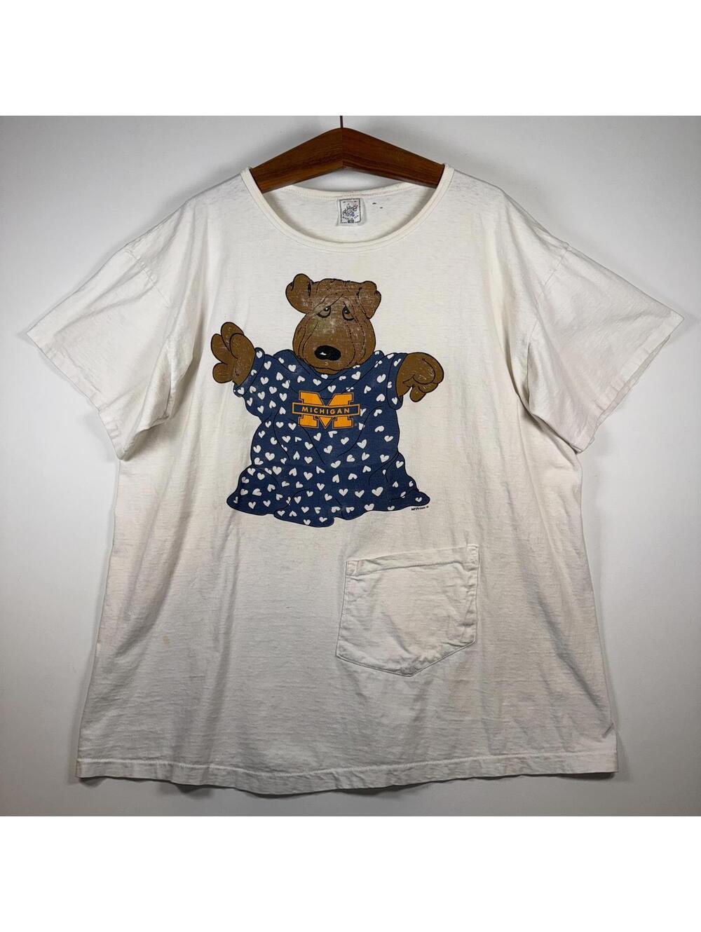 VTG 80s 90s Alore/McPrints Michigan UofM Bedtime Shirt - OS